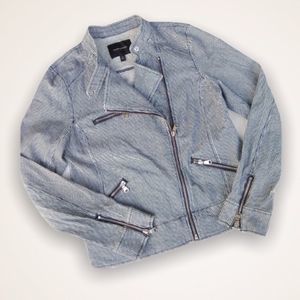 BANANA REPUBLIC Striped Railroad Moto Jacket